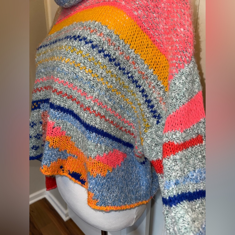 Sincerely Jules Patchwork Knit Cropped Sweater Bo… - image 6